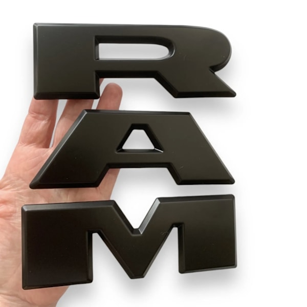 Ny RAM grill-logotyp för Dodge RAM 1500 grill-logotyp Ram pickup-dekal ABS-modifiering