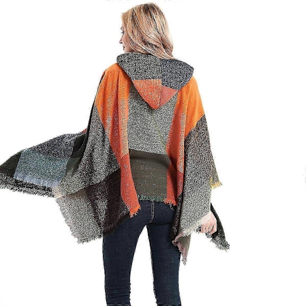 Poncho Dam Vinter Varm Elegant för Födelsedag