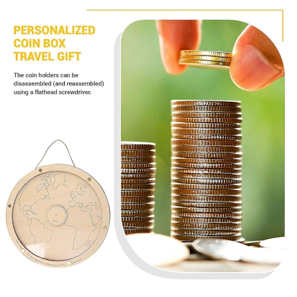 Personlig Myntbox Resepresent Diskar För Att Leka Med Mynt som Glider Nedåt Transparent Disk Pengabox C
