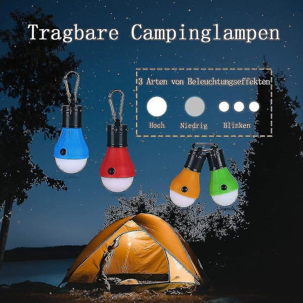 Led Cam Lampe Teltlampe Pæresæt-