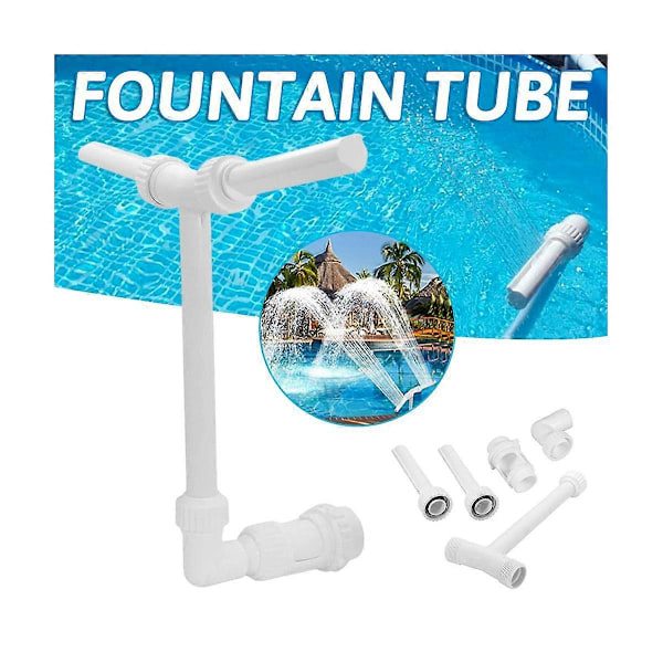 Swimmingpool Vattenfall Fontän Spray Dubbla Fontänhuvuden Vattenspridare Pooler Spa Trädgård Deco