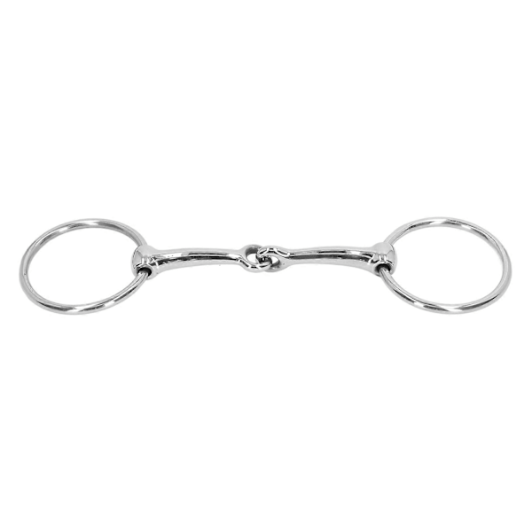 Hestebissel i rustfritt stål, løs ring, hestebissel, anti-bitebissel for 125 mm hestemunn