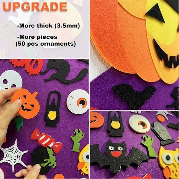 DIY Halloween Kurpitsa Noita Ripustuskoriste - Liimattavat Koristeet
