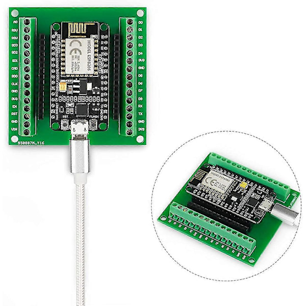 2 st ESP8266 Breakout Board GPIO 1 till 2 kompatibel med ESP8266 ESP-12E NodeMCU Utvecklingskort