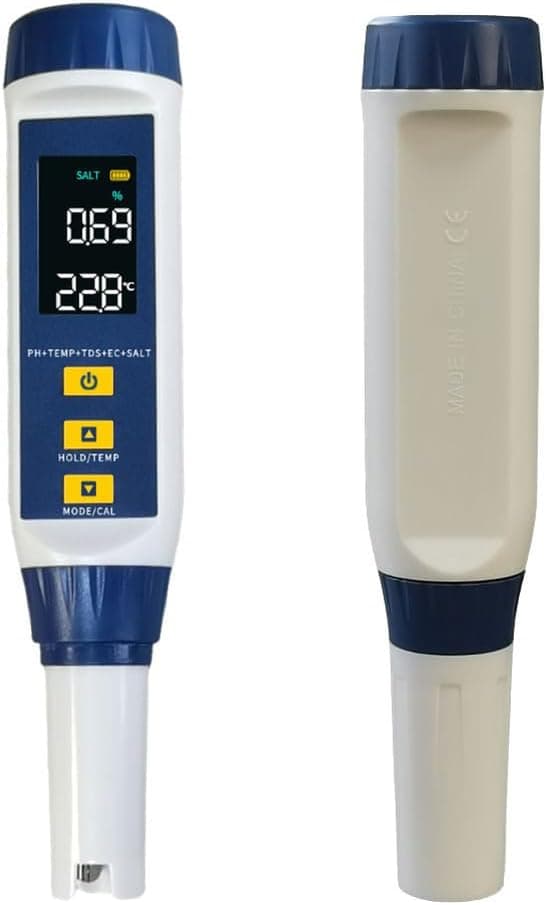 5-i-1 Vattenkvalitetstestare: Högprecisions pH, Salthalt, TDSEC, Multi-Parameter Testare för Hushållsvatten