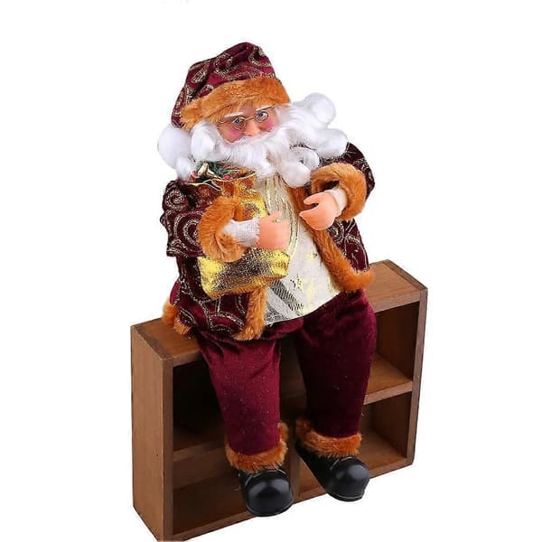 Hemrum Barnleksak Julklapp Sittande Jultomte Dockdekor Figur