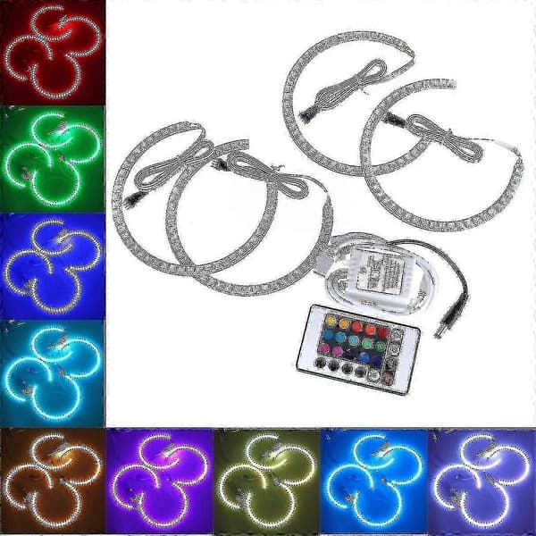 Angel Eyes Set Strålkastare RGB Positionsljus Ringar Halo Ring För E36 E38 E39 E46 3 5 7 Serie