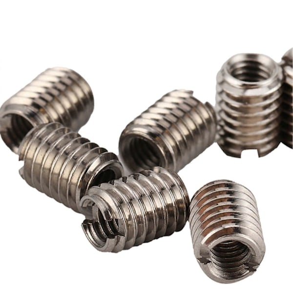 10kpl Ruostumattomasta teräksestä valmistettuja kierretappeja, supistava mutteri, sisäkierre M4x0.7, ulkokierre M6x1.0, pituus 8mm