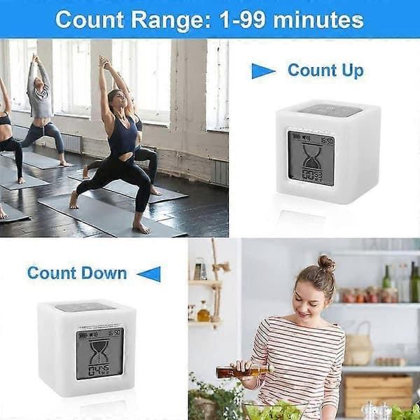 Timer Timeglas Digital Terning Timer Køkkenur Natlys Nedtælling Stopur Tid