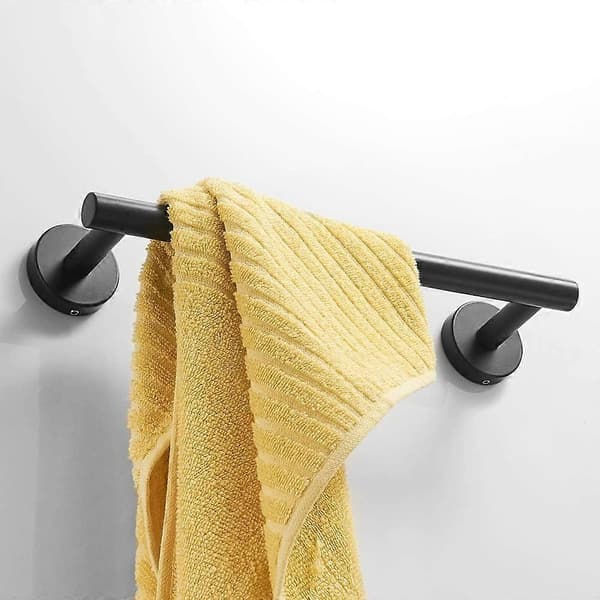 Mat Sort Håndklædeholder, Rustfrit Stål Håndklædeholder Badeværelse Håndklædeholder Organizer Håndklædering til (30cm)