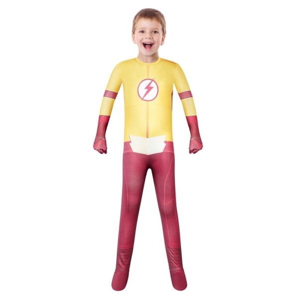 Flash barndräkt Halloween cosplay pojke film cos performance kostym lekkostym för barn 150cm