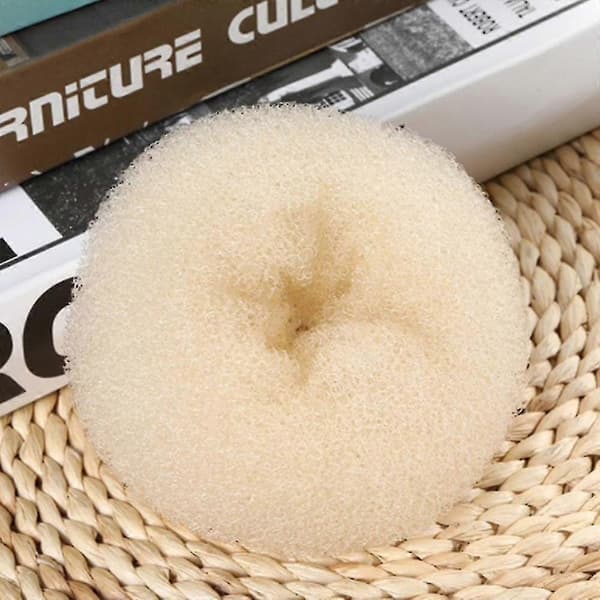 3 Stykker Dame Hår Chignon Bun Donut Formere Knute Ring Bun Hvit