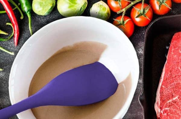 Non-stick silikonspatlar för matlagning och bakning (lila)