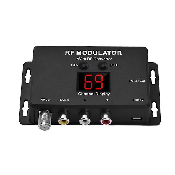 RM06 RF Modulator AV til RF Konverter Digitalt Display