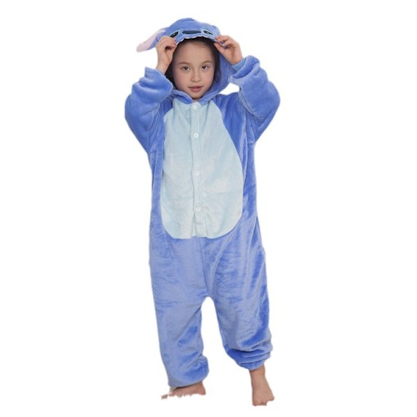 Barnpyjamas varma sovkläder djur-onesies julklapp 100 cm