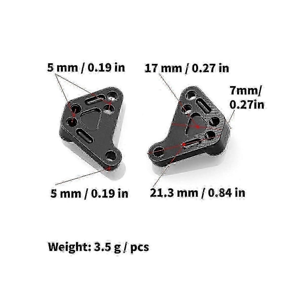 Metall Høydejusteringsbrakett foran og bak, nedre feste, kompatibel med 1/10 2.0 V2 89076-4 WideMaxx