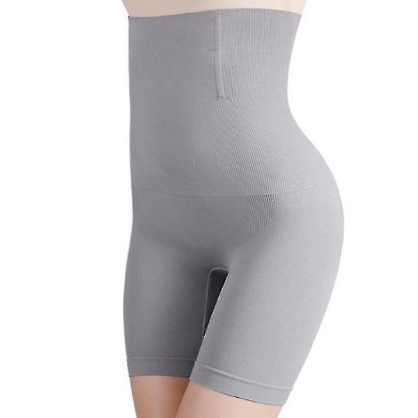 Magkontrollshorts för kvinnor högmidjade kroppsformade trosor Slipshorts under klänningar Lår smalare GRAY XS S
