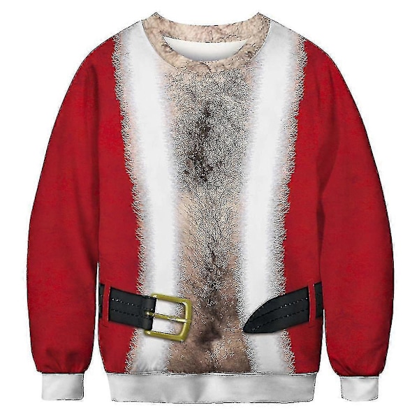 2023 Rolig 3D-tryckt Tröja Herr Dam Fula Jultröjor Jumpers Toppar Högtidsfest Pullover Hoodie Sweatshirt - Bare Belly-jie