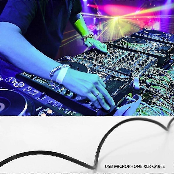 USB Mikrofonkabel 3 Meter Mikrofonkabel Computer USB til XLR Mikrofon Tilslut Computer Kabel