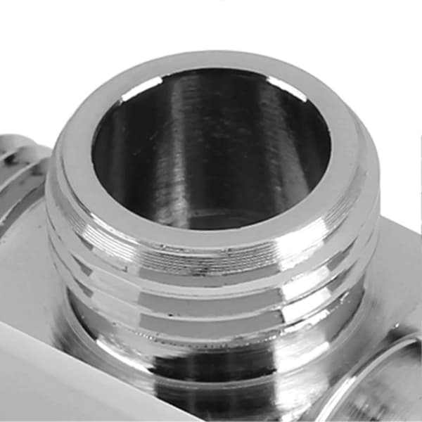 3-veis messing krom omleder G1/2\" T-formet adapter for dusjarmmontering