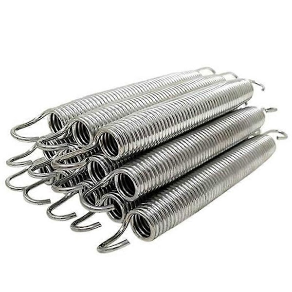 12-pack 16,5 cm Trampolinfjäder Stål Ersättningskit för Extra Studs Trampolintillbehör Silver