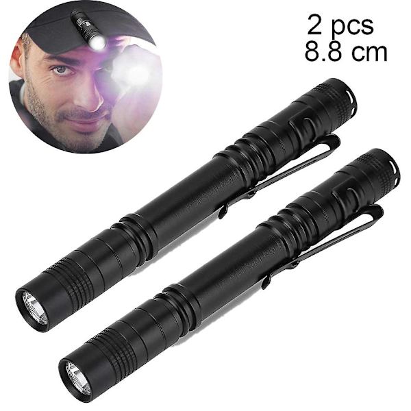 2st Ultra Small Mini LED Ficklampa Batteridriven Ficklampa 8.8cm
