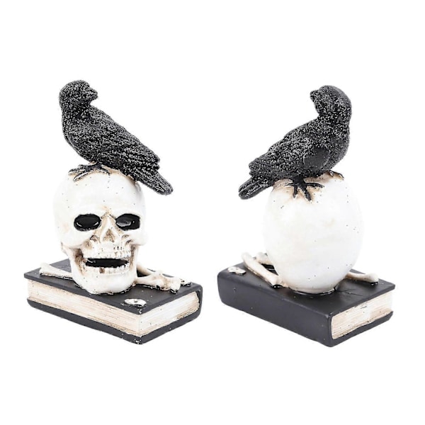 Skelet Figur Skræmmende Rige Detaljer Livlige Farver Stærk Resin Stabil Kranie Figur til Halloween