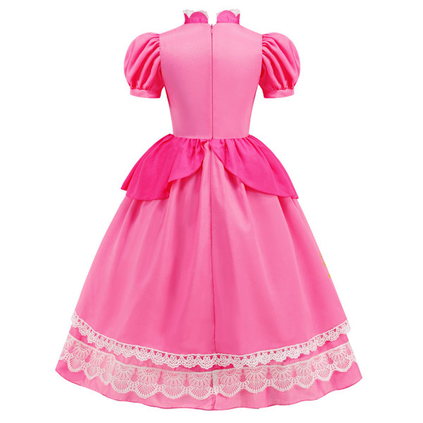 Barnens Halloween Prinsessan Peach klänning 140cm