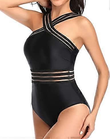 Dame Cross Heldragt Badedragt Mave Heldragt Front Cross Badedragt, L
