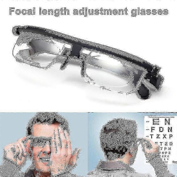 Justerbara Glasögon Dial Vision Variabelt Fokus Glasögon Avstånd Läsning (2st) Happy H