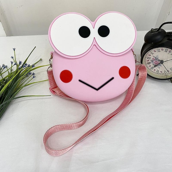 Kawaii Cartoon Anime Keroppi Silikonväska Messenger Bag Khaki