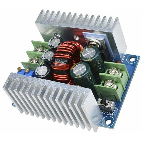 Buck Converter Modul, Step-Down Converter, DC 6-40V til DC 1.2-36V, Justerbar Spænding Konstant Strøm Modul, Elektrolytisk Kondensator. Sølv
