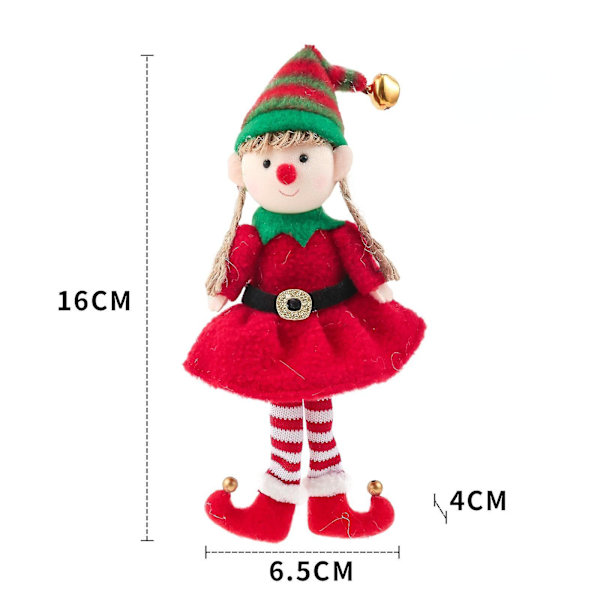 Nyår Jul tomtedocka Barngåva Xmas Träddekor Plysch ängelhänge Juldekor 2023 Navidad Heminredning QYgirl  A