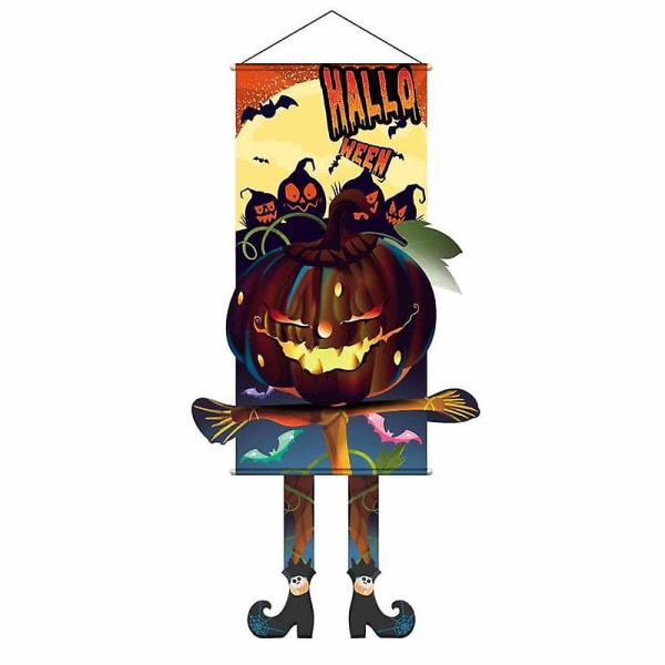 Halloween Dörr Hängde Flaggor Ornament Gobeläng Skylt Spöklikt Skrämmande Halloween Festtillbehör För Utomhus Veranda Spökhus C