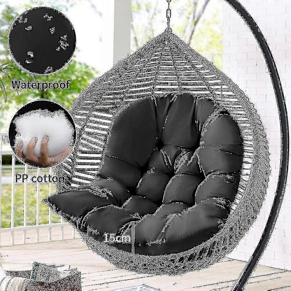 Hengende Egg Swing Hammock Stol Sete Tykk Pute Puteputer for Hage Innendørs (inkluderer kun setepute)