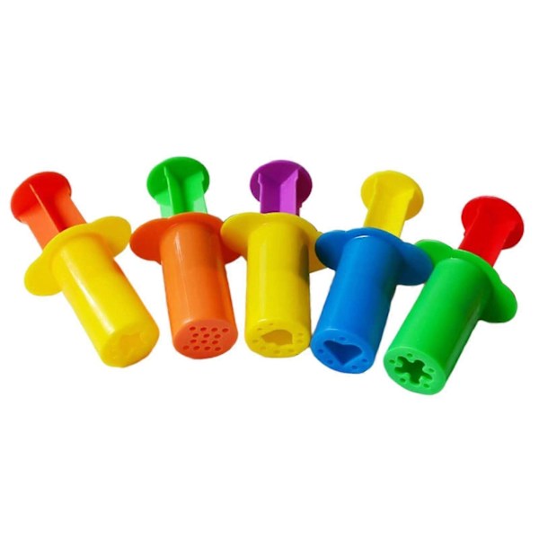 Leklera Set för Barn Plasticine Press Set Färg Lera Gör-det-själv Leksaker för Barn Kalaspaket med Söta Former Inkluderar 5 Färgglada