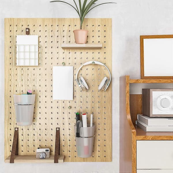 6 Sett Pegboard-bokser med Ringer Stil Pegboard-kroker med Pegboard-kopper Pegboard Koppholder Tilbehør