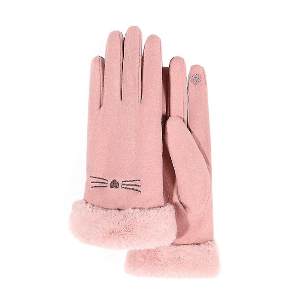 Vinterhandskar För Dam, Touch Screen Handskar Handskar Vinter Dam Varm Cykling Xs-xxxl Pink M