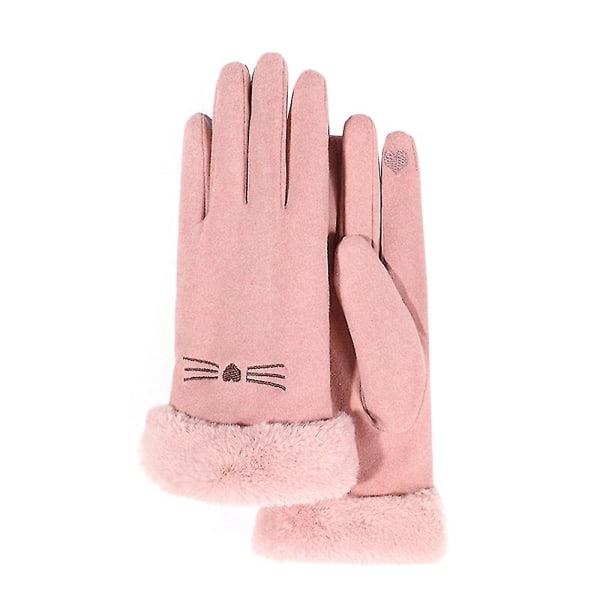 Vinterhandskar För Dam, Touch Screen Handskar Handskar Vinter Dam Varm Cykling Xs-xxxl Pink S