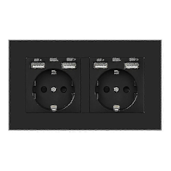2 Stikdåse med USB-udtag Kompatibel med PC Panel