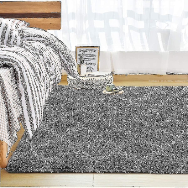 Tflycq Geometric Sovrumsmattor - 5 X 8 fot Shaggy Area Matta Mordern Inomhus För Vardagsrum Flickor Pojkar Barnrum Sovsal Barnrum Hemma Semesterinredning Golv