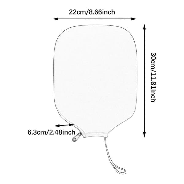 Pickleball Paddle Cover Ketsjer Ærme Vandtæt Universal Ketsjer Beskyttelse Sort