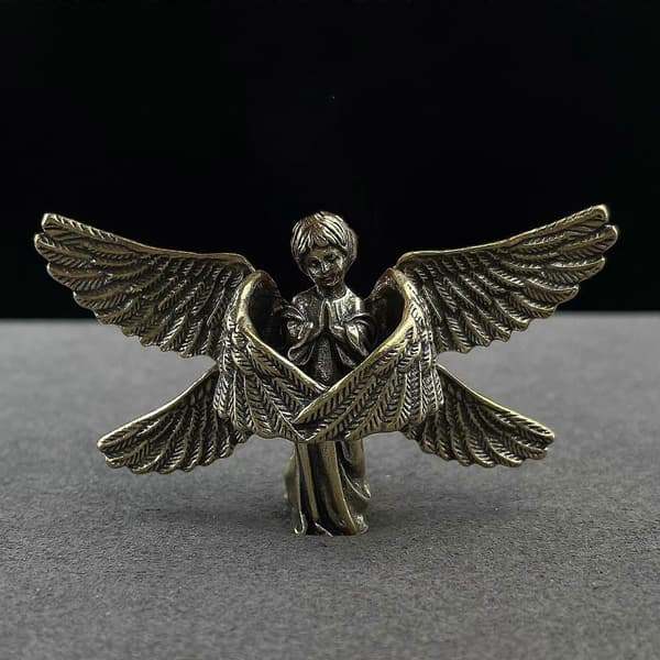 Vinge Cherub Figurer Engel Figur Engel Statue for Spisestue Julebord