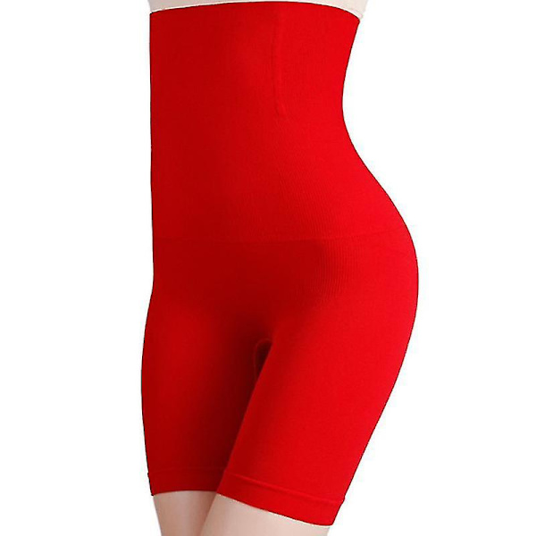 Magkontrollshorts för kvinnor högmidjade kroppsformade trosor Slipshorts under klänningar Lår smalare RED 4XL