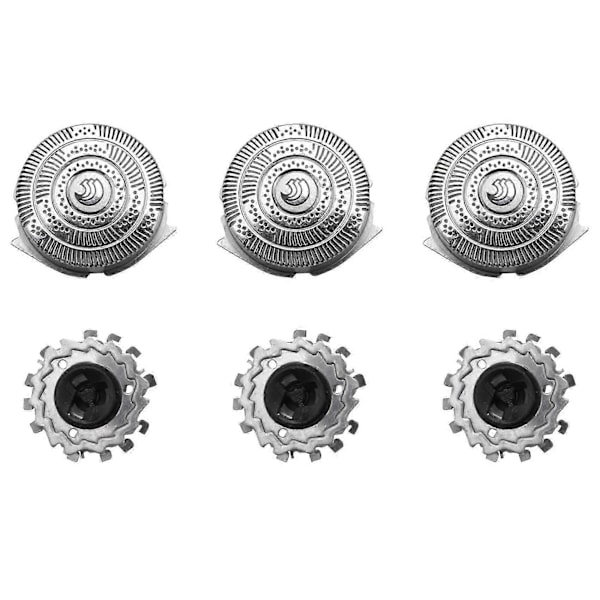 3 st Rakapparatshuvud HQ9 Ersättning kompatibel med Philips Rakblad HQ9100 HQ9140 HQ9160 HQ9170 HQ8240 HQ8140 PT920CC PT925 AT940
