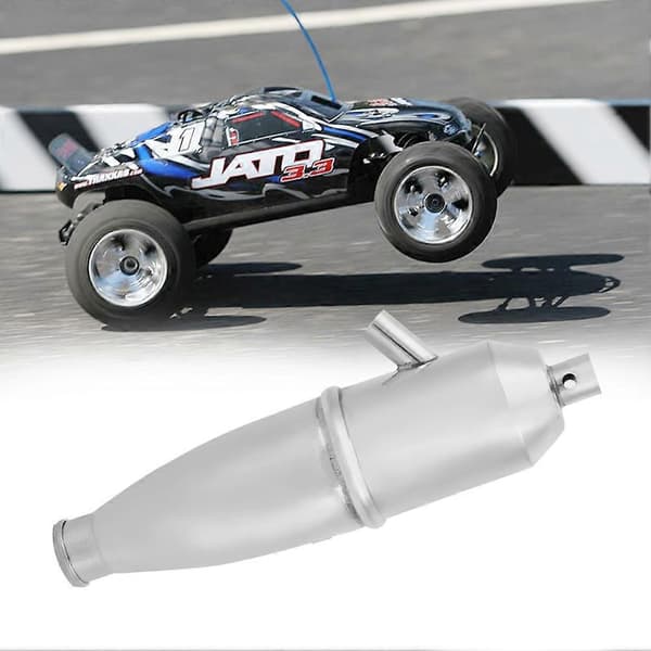 Aluminium Sideudstødningsrør til 1/10 HSP RC Nitro Buggy Bil Dele Lastbil Motor Dele