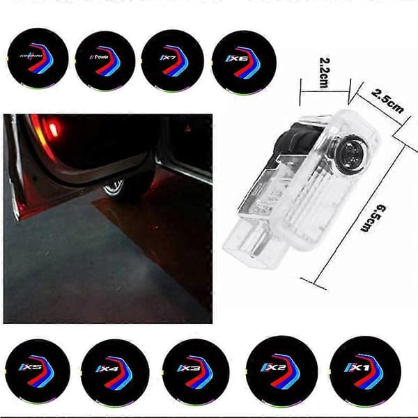 2X LED Bildør 3D Laser Logo Projektor Lys Velkomstlys Ghost Tilbehør til X5 E70 2007-2021 Biltilbehør