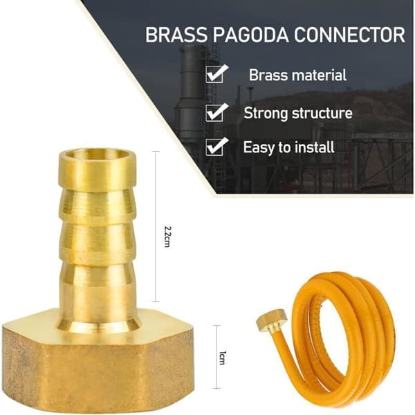 kpl Sourcing Map Messinkinen väkäputkiliitinsovitin. Sisäkierre 1/2\" G x 10mm