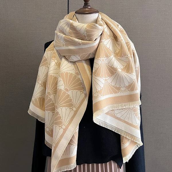 2023 Brand Warm Cashmere Poncho Sjal Scarf Print Tjock Pashmina Vinterfilt Wraps Bufanda Casual Hijab Stoles Echarpe FYR-47 65x185cm