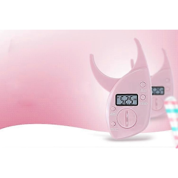 Digital Kropsfedt Kaliper Hudfold Tykkelsesmåling Hudtester pink